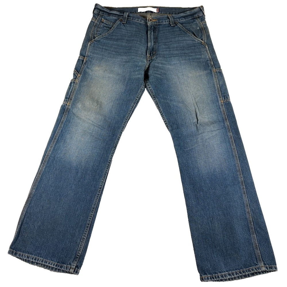 Levi's Carpenter Jeans Mens 34x32 (39x31.5) Blue Denim Loose Fit Straight Leg
